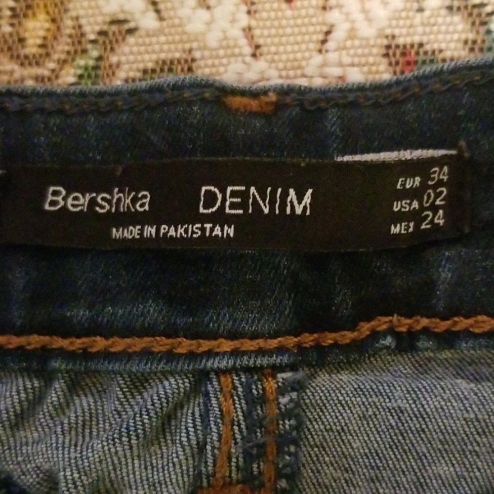 Bershka Distressed Skinny Stretch Denim Jeans - Picture 6 of 7